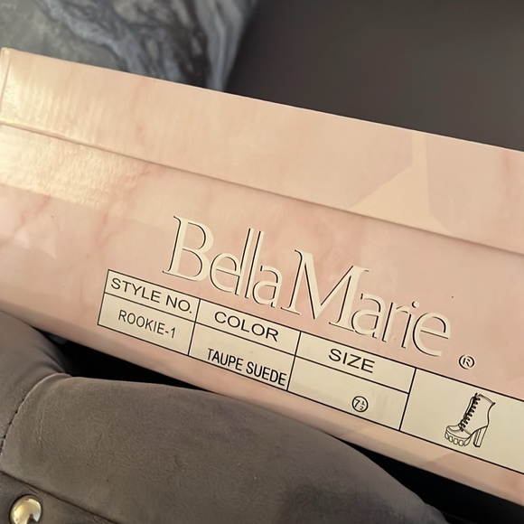 Just In Moon are Back Nude Vegan Suede Boots - Picture 6 of 14